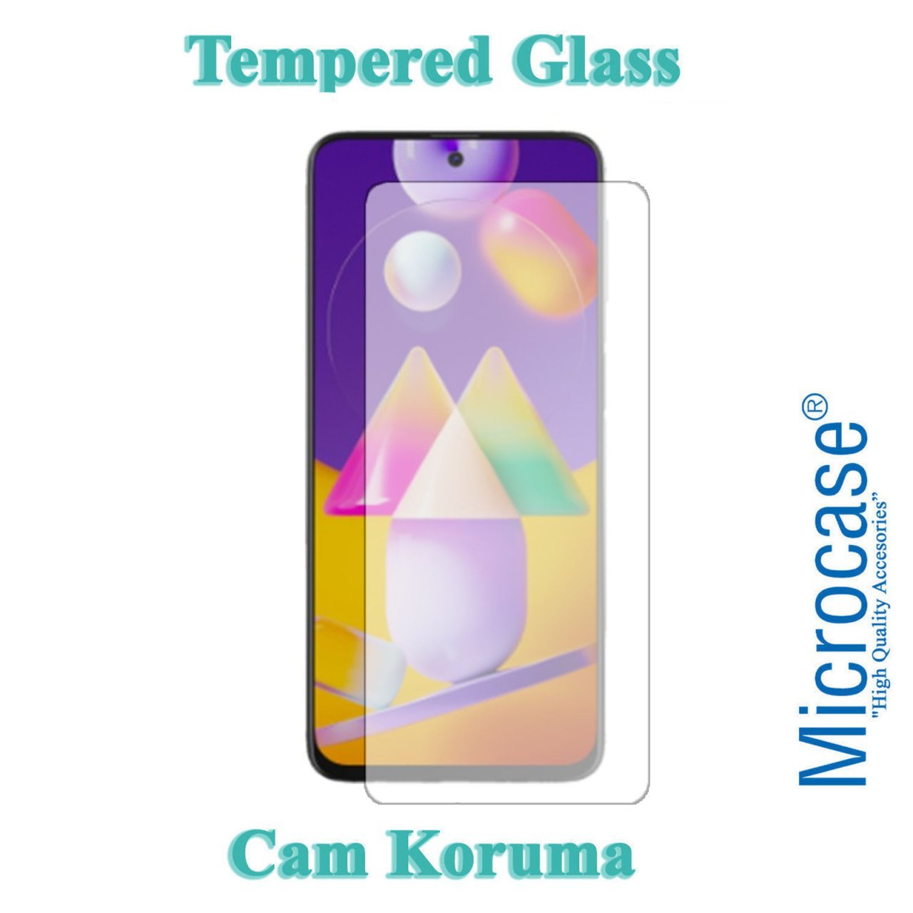 Samsung M31s Tempered Glass Cam Ekran Koruyucu