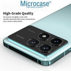 Microcase Xiaomi Redmi Poco F6 / Xiaomi Redmi Turbo 3 5G Uyumlu Kamera Lens Koruma Halkası - Kapalı Tasarım -Siyah AL3401