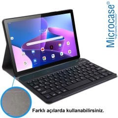 Microcase Lenovo Tab M10 Plus 3.Nesil TB125FU 10.61 inch Bluetooth Klavyeli Standlı Kılıf - BKK1