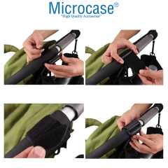 Microcase Portatif İşlevsel Yük Eşya Poşet Taşıma Kancası Bebek Arabası Kancası 1 Adet- AL4998