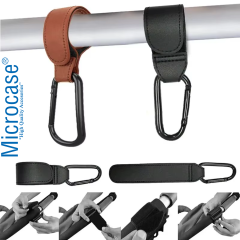 Microcase Portatif İşlevsel Yük Eşya Poşet Taşıma Kancası Bebek Arabası Kancası 2 Adet- AL4998