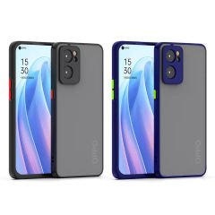 Microcase Oppo A96 4G London Serisi Darbeye Dayanıklı Kılıf Mavi