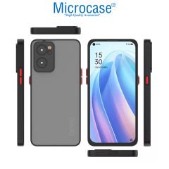 Microcase Oppo A96 4G London Serisi Darbeye Dayanıklı Kılıf Mavi