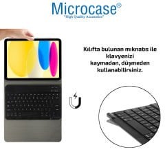 Microcase iPad 10.Nesil 10.9 inch 2022 Bluetooth Klavyeli Standlı Kılıf - BKK1