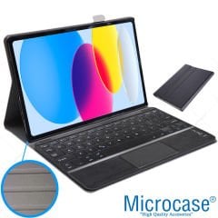 Microcase iPad Pro 12.9 M2 2022 Bluetooth Klavye + Touchpad Standlı Kılıf - BKK2