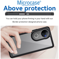 Microcase Vivo V50 5G Shield Serisi Darbeye Dayanıklı Yarı Esnek Plastik Tpu Kılıf - AL8100