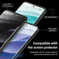 Microcase Xiaomi Redmi Note 14 Pro Plus 5G Shield Serisi Darbeye Dayanıklı Yarı Esnek Plastik Tpu Kılıf - AL8100