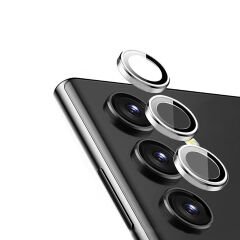 Microcase Samsung Galaxy S23 Kamera Camı Lens Koruyucu Halka Set - AL8114