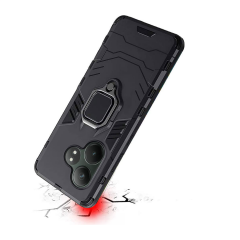 Microcase Realme GT 6T ile Uyumlu Batman Serisi Yüzük Standlı Armor Kılıf - Siyah AL3349
