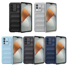 Microcase Vivo V23 Miami Serisi Darbeye Dayanıklı Silikon Kılıf Açık Gri