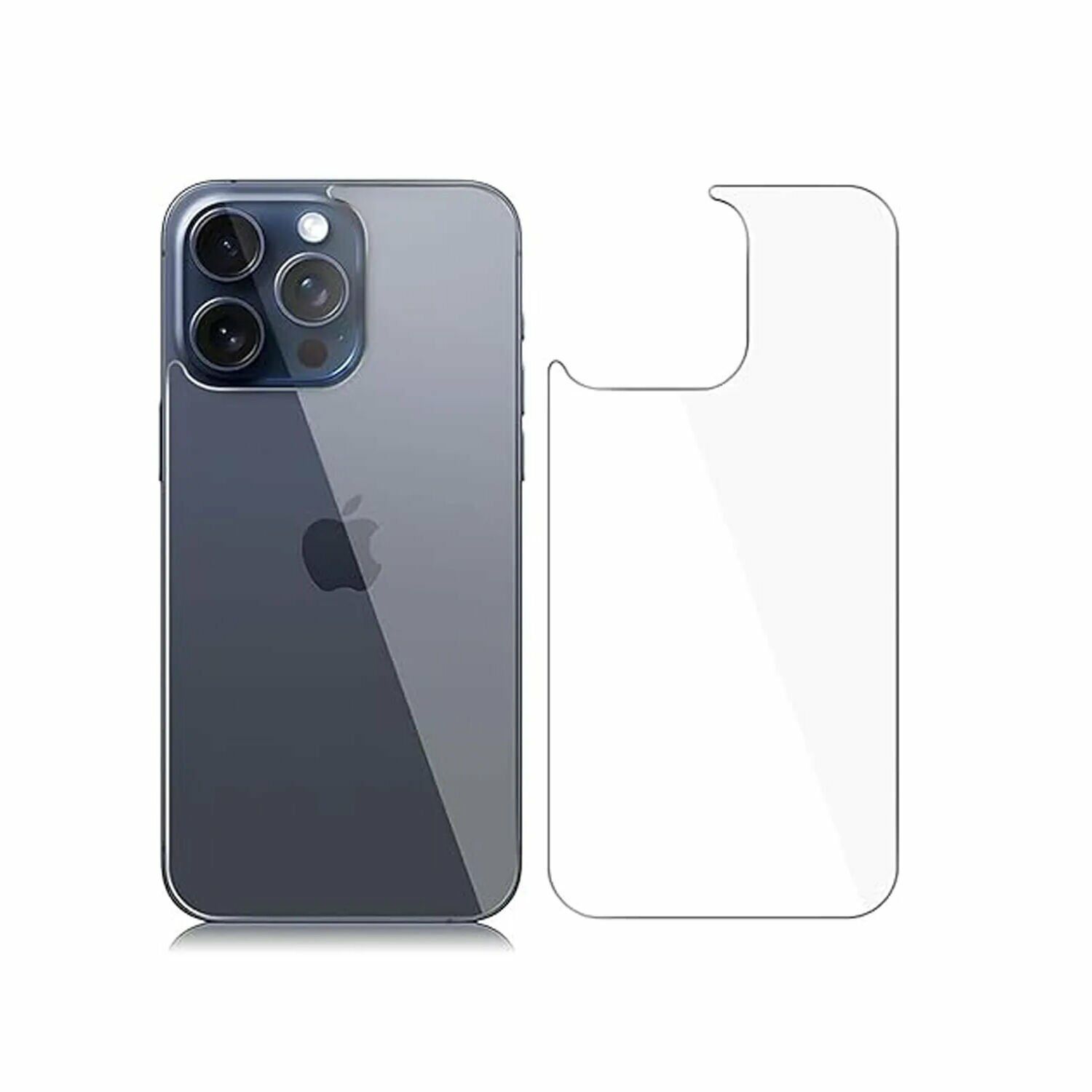 Microcase iPhone 15 Pro Max Arka Kapak için Tempered Glass Cam Koruma - AL3270