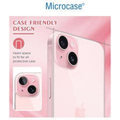 Microcase IPhone 15 Arka Kapak  için Tempered Glass Cam Koruma - AL3270