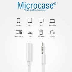 Microcase 3.5 mm Aux, Kulaklık Uzatma Kablosu 1 metre - MH023