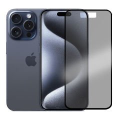 Microcase Iphone 15 Pro Privacy Gizlilik Filtreli Tam Kaplayan Tempered Cam - AL3125