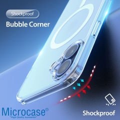 Microcase Iphone 16 için Magsafe Manyetik Darbeye Dayanıklı Yarı Esnek Plastik TPU  Kılıf -AL8115