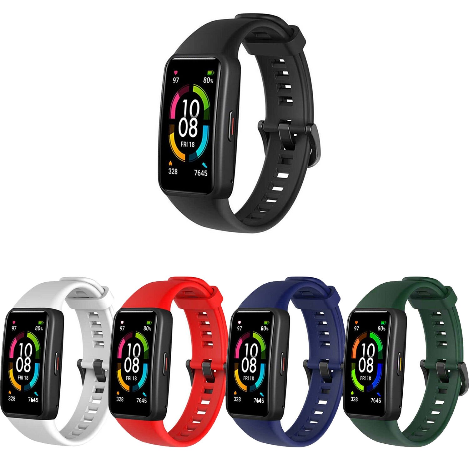 Microcase Honor Band 6 için Silikon Kordon Kayış - KY43