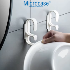 Microcase Sert ABS Plastik Güçlü Plastik Yapışkanlı Banyo Mutfak Eşya Havlu Leğen Askılığı 2 Adet - AL4993