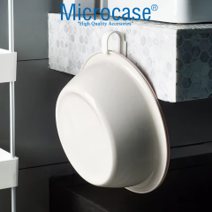 Microcase Sert ABS Plastik Güçlü Plastik Yapışkanlı Banyo Mutfak Eşya Havlu Leğen Askılığı 2 Adet - AL4993