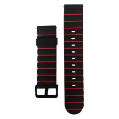 Microcase Amazfit GTR 3/GTR 3 Pro 22 mm Akıllı Saatler için Çizgi Desenli Silikon Kordon Kayış-KY69 Siyah-Beyaz
