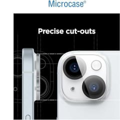Microcase iPhone 15-15 Plus 3D Kamera Camı Lens Koruyucu Glass Şeffaf Night DELUX version-AL3403