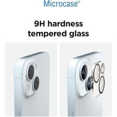 Microcase iPhone 15-15 Plus 3D Kamera Camı Lens Koruyucu Glass Şeffaf Night DELUX version-AL3403