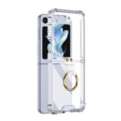 Microcase Samsung Galaxy Z Flip 6 Parmak Tutuculu Köşe Korumalı Kılıf - AL3162