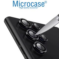Microcase Samsung Galaxy S23 Ultra Kamera Camı Lens Koruyucu Halka Set - AL8114