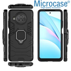 Xiaomi Redmi 9C Batman Serisi Yüzük Standlı Armor Kılıf - Siyah