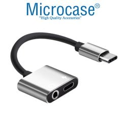 Type-C 2in1 Şarj ve Kulaklık Çevirici Adaptör Gümüş AL2301