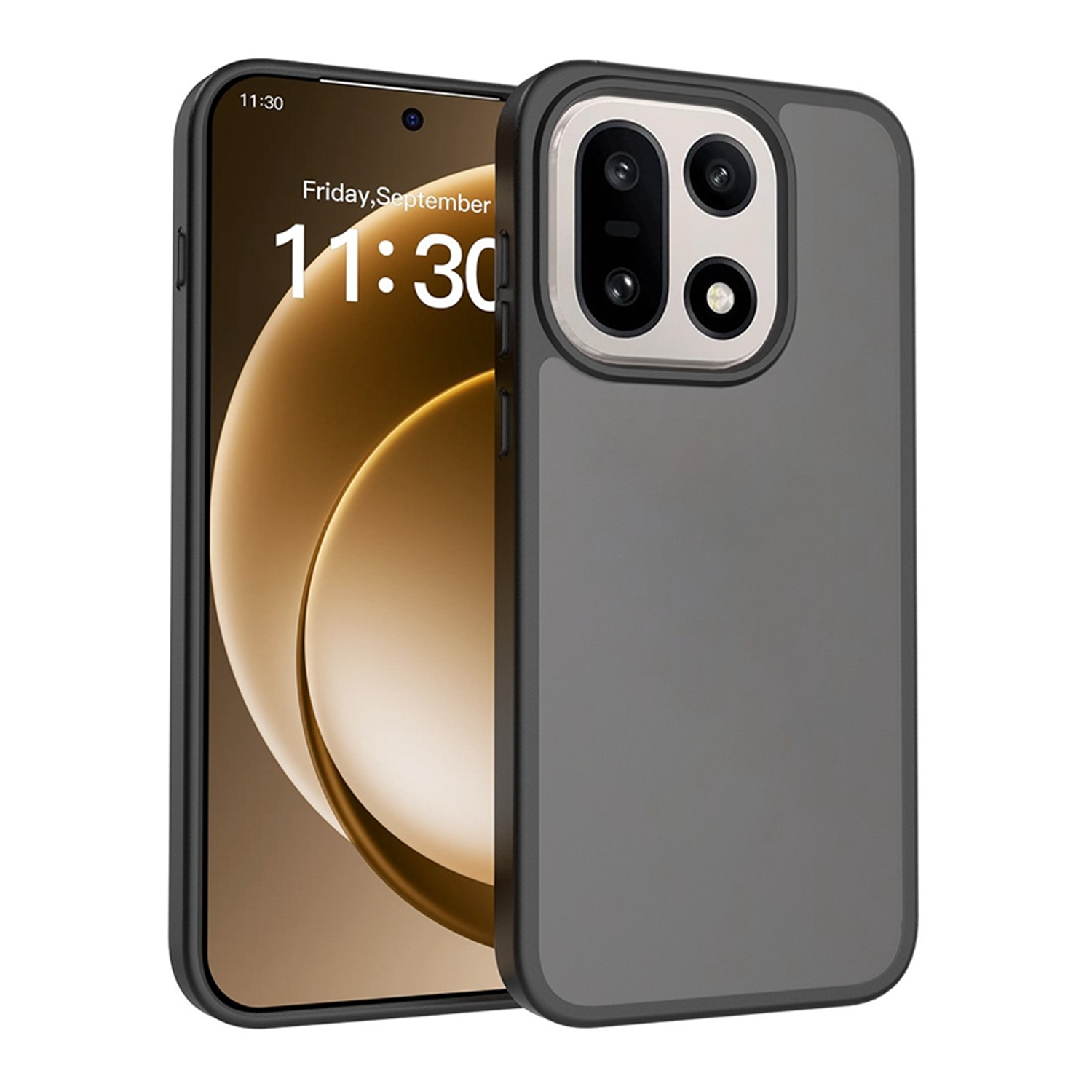 Microcase OnePlus 15 Luna Serisi Köşe Korumalı Sert Rubber Kılıf - AL3422 Siyah