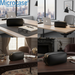 Microcase 2in1 Stylus Dokunmatik Kalem Kılıfı + Çok Gözlü Organizer Çanta AL5393