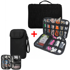 Microcase 2in1 Stylus Dokunmatik Kalem Kılıfı + Çok Gözlü Organizer Çanta AL5393