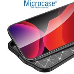 Microcase Iphone 15 Leather Serisi Deri Efekt Silikon Kılıf - Siyah AL3337