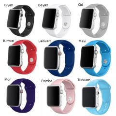Microcase Apple Watch Seri 4 5 44mm Silikon Kordon Kayış M-L (SEÇENEKLİ)