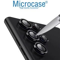 Microcase Samsung Galaxy S22 Ultra Kamera Camı Lens Koruyucu Halka Set - AL8114