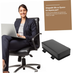 Microcase 3D Ortopedik Oto Araç Oyuncu Koltuk Kol Dayama Padi 2 Adet AL5401 Siyah