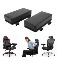 Microcase 3D Ortopedik Oto Araç Oyuncu Koltuk Kol Dayama Padi 2 Adet AL5401 Siyah