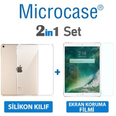 iPad Air 3.Nesil 10.5 2019 Silikon Kılıf Şeffaf + Ekran Koruma