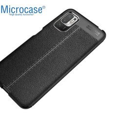 Microcase Xiaomi Redmi Note 11 SE Leather Tpu Silikon Kılıf - Siyah
