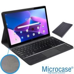 Microcase Lenovo Tab M10 Plus TB125FU 10.61 inch (3.Nesil) Bluetooth Touchpad Klavye+Mouse+Kılıf -BKK7