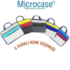 Microcase Lenovo Tab M10 Plus 3. Nesil TB128FU 10.6 inch ile uyumlu Tablet Macbook Laptop Tablet Çantası 2 Bölmeli AL4821 Krem Turkuaz Bej