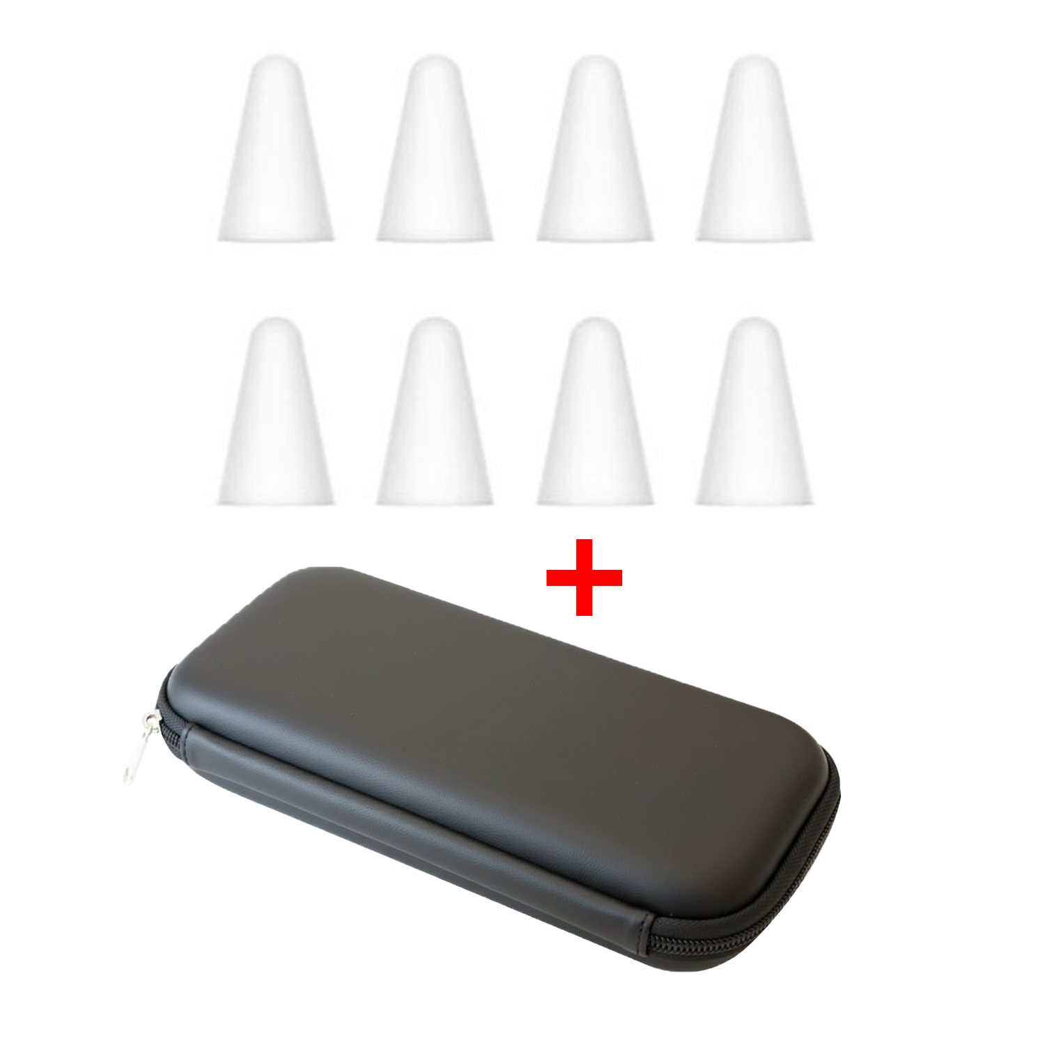 Microcase 2in1 Set Stylus Pen Kılıfı + Apple Pencil Uyumlu 8in1 Kalem Ucu Koruyucu Beyaz AL5403