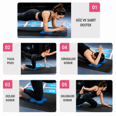 Microcase Yoga Fitness ve Spor Aktiviteleri için Visco Ortopedik El ve Diz Padi 2 Li SET AL5589