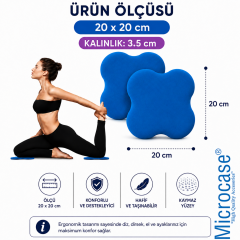 Microcase Yoga Fitness ve Spor Aktiviteleri için Visco Ortopedik El ve Diz Padi 2 Li SET AL5589