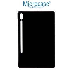 Microcase Samsung Galaxy Tab S6 T860 Tablet Silikon Soft Kılıf + Tempered Glass Cam Koruma Siyah