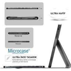 Microcase Lenovo Tab P11 2.Jenerasyon 11.5 inch Tablet ile uyumlu Bluetooth Türkçe Klavyeli Standlı Kılıf AL4824 ITHL