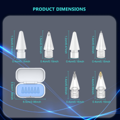 Microcase Apple Pencil 2./1. Nesil Pencil Pro / USB-C için iPad Pro/Mini/Air Dayanıklı 6 Yedek Uç - AL5405