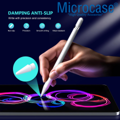Microcase Apple Pencil 2./1. Nesil Pencil Pro / USB-C için iPad Pro/Mini/Air Dayanıklı 6 Yedek Uç - AL5405