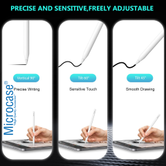 Microcase Apple Pencil 2./1. Nesil Pencil Pro / USB-C için iPad Pro/Mini/Air Dayanıklı 6 Yedek Uç - AL5405
