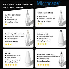 Microcase Apple Pencil 2./1. Nesil Pencil Pro / USB-C için iPad Pro/Mini/Air Dayanıklı 6 Yedek Uç - AL5405